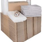 1 Umzugskomplettpaket (3 bis 4-Zimmer-Wohnung) mit 75 Umzugskartons Profi + Luftpolsterfolie + Seidenpapier + Klebeband  