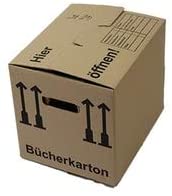 15er Pack - Davpack Bücherkarton - Umzugskarton, Tragkraft: 60kg, 2-wellig, 400mm x 350mm x 330mm  