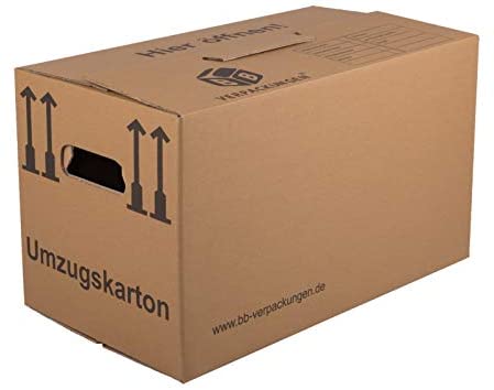 BB-Verpackungen Umzugskarton, 10 Stück, (Profi) 2-WELLIG - Umzug Karton Kisten Verpackung Bücher Schachtel  