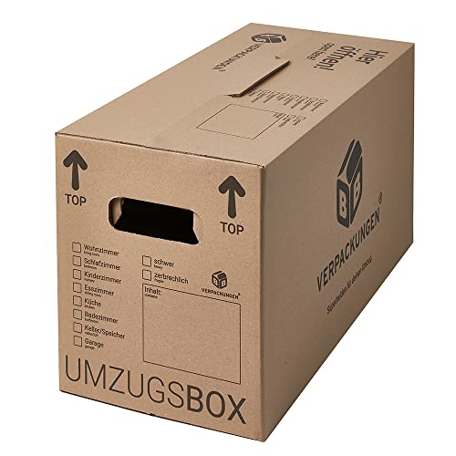 BB-Verpackungen 30 x Umzugskarton aus recycelter Pappe, sehr stabil mit doppeltem Boden (belastbar bis 40 kg) - Sets zwischen 10 und 180 Stück  